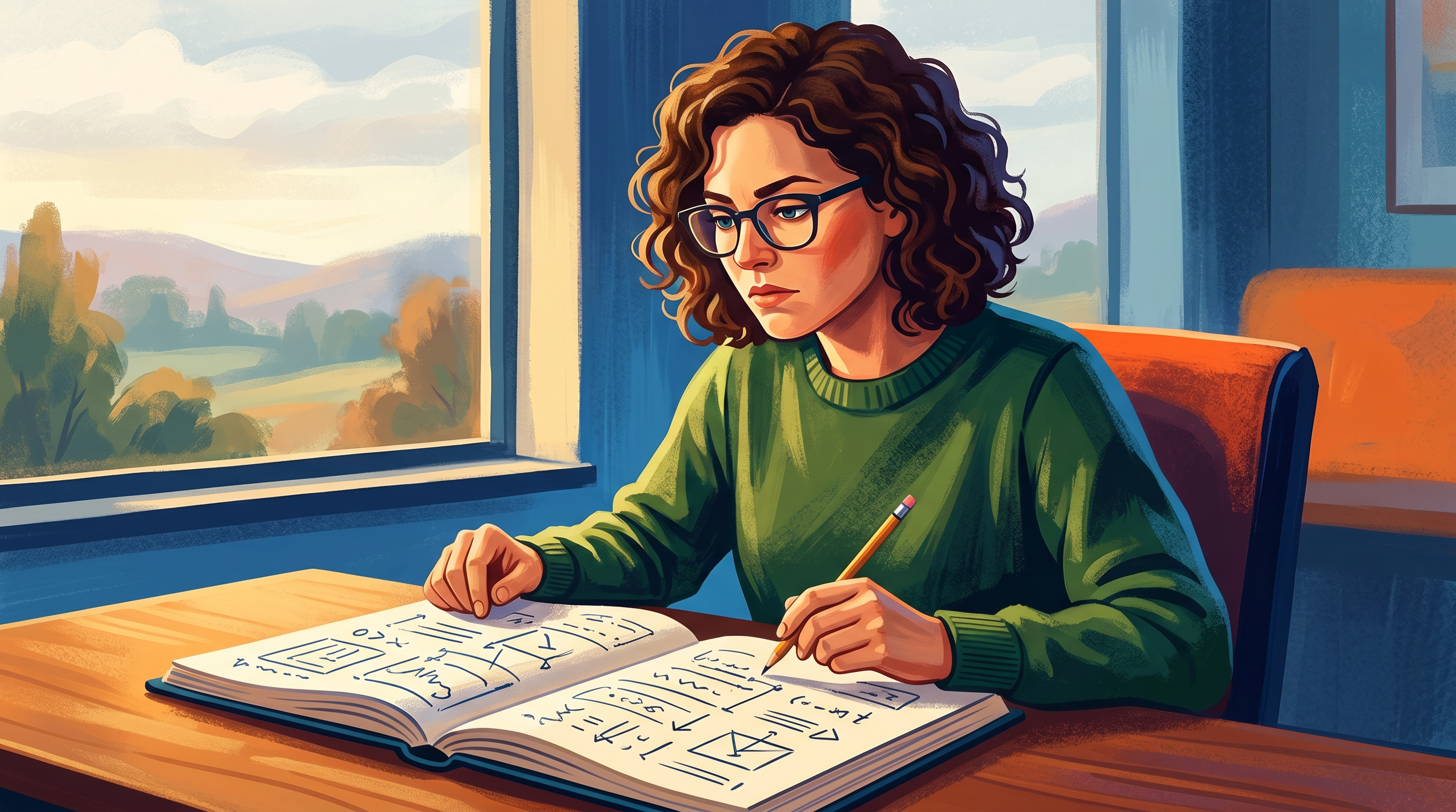 A professional analyzing data on a laptop, surrounded by charts and graphs, illustrating the concept of how to measure AI search visibility in a modern wo…