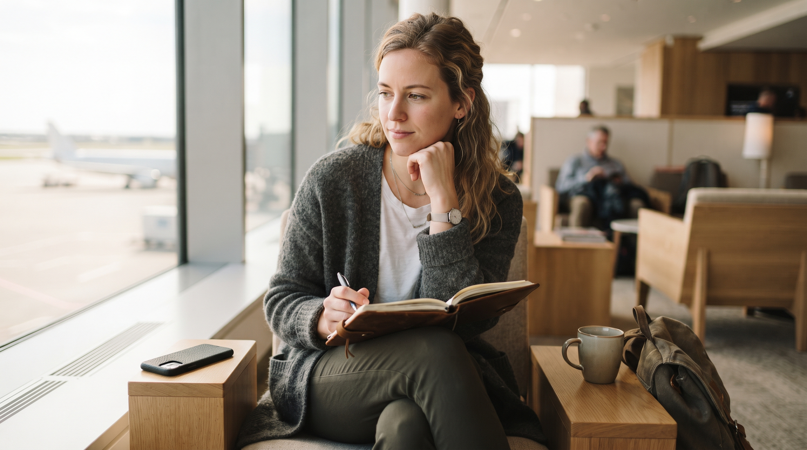 A focused traveler evaluates various travel planner apps on a laptop, surrounded by maps and notes, emphasizing the importance of data security and offlin…